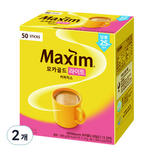 맥심 모카골드 라이트 커피믹스, 12g, 50개입, 2개