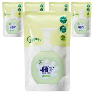 세균아꼼짝마 온더바디 버블 핸드워시 그린허브향 리필, 200ml, 5개