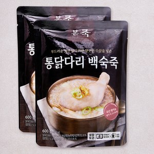 본죽 통닭다리 백숙죽, 600g, 2개