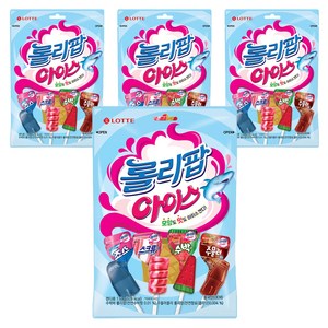 롯데웰푸드 롤리팝 아이스 캔디, 132g, 4개