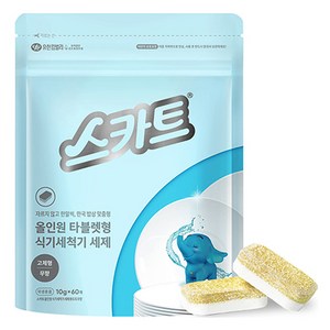 스카트 식기세척기 세제, 10g, 60개