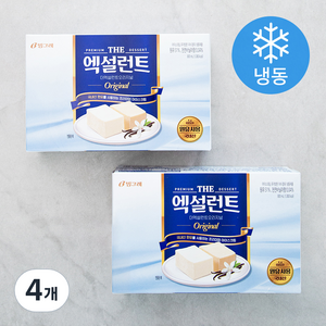 빙그레 더엑설런트 오리지널 아이스크림 (냉동), 800ml, 4개