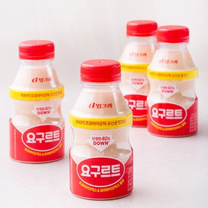 빙그레 대용량 요구르트, 280ml, 4개