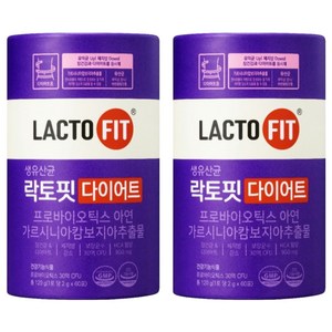락토핏 다이어트 유산균 60p, 120g, 2개