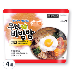 이지밥 우리비빔밥 김치, 100g, 4개