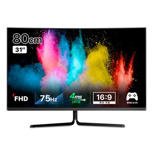 한성컴퓨터 FHD 1500R 커브드 게이밍 리얼 75 모니터, 80cm, TFG32F07V(무결점)