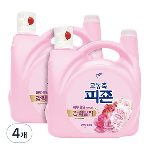 피죤 강력탈취 섬유유연제 로맨틱 플라워 본품, 6L, 4개