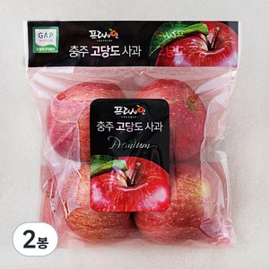 프레샤인 충주 고당도 사과, 1.2kg(소과, 4~6입), 2봉