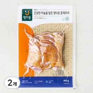 마늘을 담은 훈제오리 정다운 슬라이스, 400g, 2개