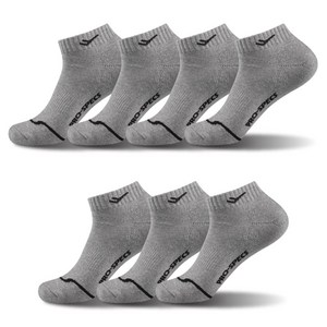 프로스펙스 남성용 스포츠 쿠션 스니커즈 양말 C타입, 그레이, 7개