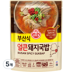 오뚜기 부산식 얼큰 돼지국밥, 5개, 500g