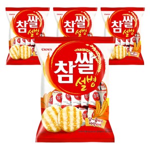 크라운 참쌀설병, 128g, 4개