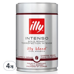 일리커피 다크 원두 250g (7723) illy DARK 250GR BEANS, 4개, 홀빈(분쇄안함)