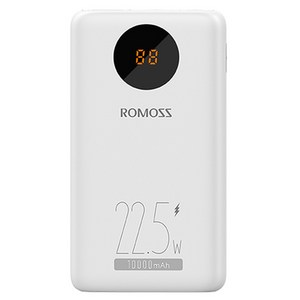 로모스 SW10PF 고속충전 22.5W 휴대용 보조배터리 10000mAh 멀티단자, 화이트, PSW10-172