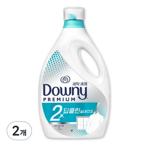 다우니 2X 딥클린 실내건조 액상세제 본품, 2.7L, 2개