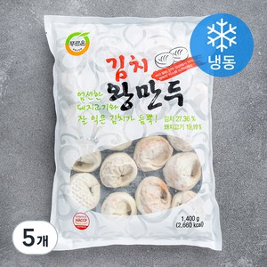 푸르온 김치 왕만두 (냉동), 1400g, 5개