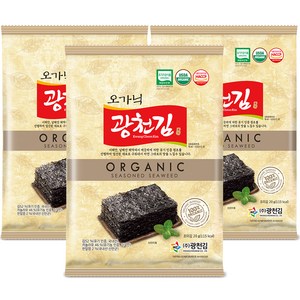 광천김 오가닉 광천김, 20g, 3개