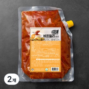 푸딩팩토리 비프칠리 소스, 1kg, 2개