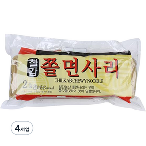 칠갑농산 쫄면사리, 2kg, 4개