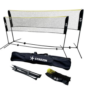 스타존 휴대용 배드민턴 네트, 블랙, 1개
