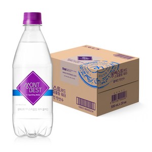 몽베스트 위드 스파클링 워터 플레인, 500ml, 20개