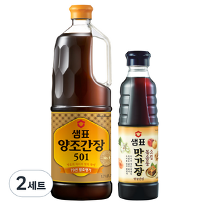 샘표 양조간장 501 1.7L + 맛간장 500ml 세트, 2세트