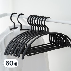 제이밀 어깨뿔방지 옷걸이, 블랙, 60개