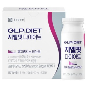 종근당건강 지엘핏 다이어트 유산균, 30정, 12g, 1개