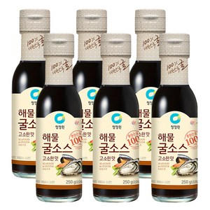 청정원 해물굴소스 고소한맛, 250ml, 250g, 6개