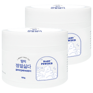 삼현제약 정말싫다땀띠 글로우업 베이비파우더, 100g, 2개