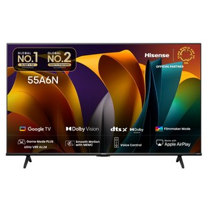 HISENSE 4K UHD LED 스마트TV 55A6N, 139cm(55인치), 스탠드형, 방문설치