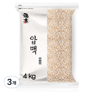 혼식 국산 압맥, 3개, 4kg