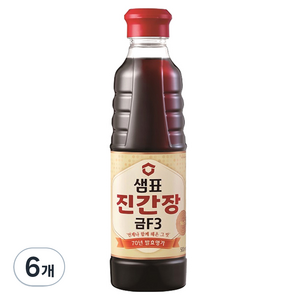 샘표 진간장 금F3, 500ml, 6개