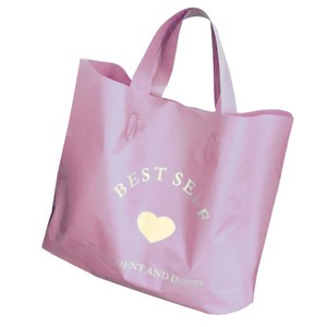 마켓감성 휴대용 베스트셀프 비닐봉투백 40p 소, 핑크