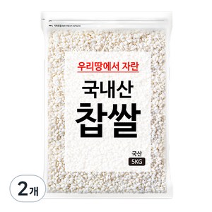 국내산 찹쌀, 5kg, 2개