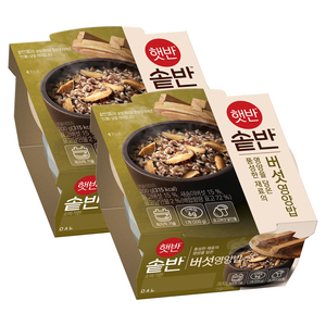 햇반 솥반 버섯 영양밥, 200g, 2개