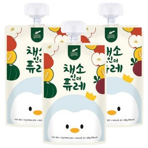리틀스푼 채소 인 더 퓨레, 혼합맛(사과/단호박/비트), 3개, 100g
