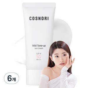 코스노리 마일드 톤업 선크림 SPF50+ PA++++, 50ml, 6개