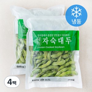 세미원 자숙대두 (냉동), 500g, 4팩