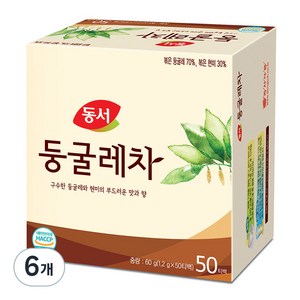 동서 둥굴레차 50t, 1.2g, 50개입, 6개