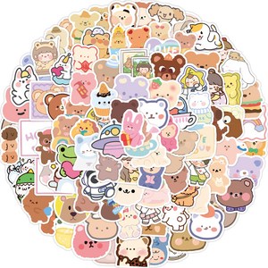 스팩트 팬시 다이어리 스티커 100종 세트, 100마리귀여운곰, 1세트