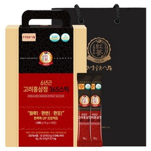 정원삼 6년근 고려홍삼정 365스틱, 1kg, 2개 골드박스 특가
