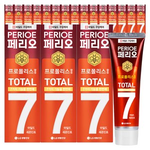 페리오 토탈7프로 치약 마일드, 18개, 120g