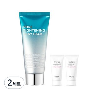 아이소이 포어 타이트닝 클레이 팩 100ml + 수분폼7ml 2개, 2세트