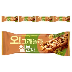 마켓오네이처 오 그래놀라 철분바, 35g, 5개