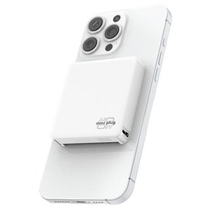 미니플러그 맥세이프 미니 고속 무선 보조배터리 5000mAh, 화이트, MiniMag-E50A
