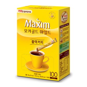 맥심 모카골드 마일드 블랙 커피, 100개입, 1개, 0.9g