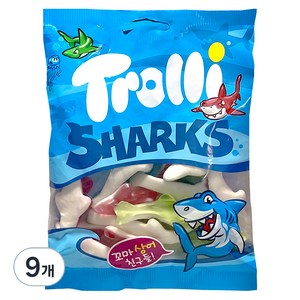 트롤리 상어모양 젤리, 100g, 9개