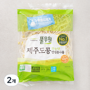 풀무원 무농약 제주도콩 안심 콩나물, 250g, 2개