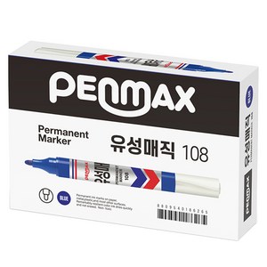 펜맥스 롱유성매직 108 12p, 청색, 1개